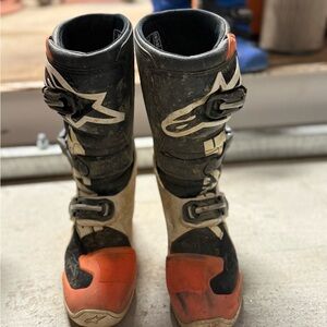 Alpinestars Black and Orange Riding Boots